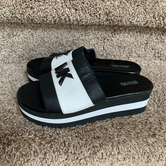 Michael Kors Women's Leather Wedges Sandals - Picture 6 of 14